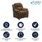 Flash Furniture Kids Recliner, 26" to 39" x 28", Upholstery Color: Brown, Weight Capacity: 90 lb. BT-7985-KID-MIC-BRN-GG - alternate 3